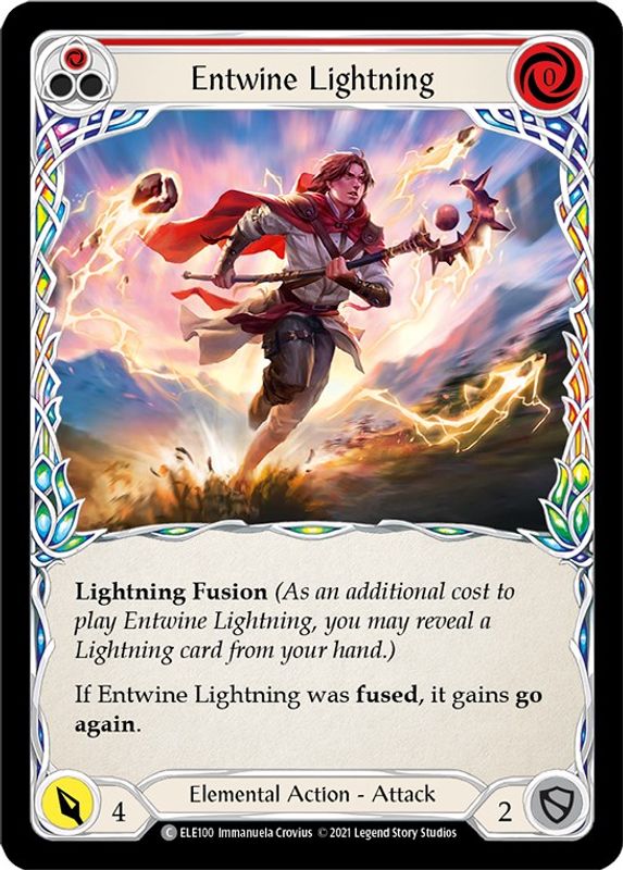 Entwine Lightning (Red) - ELE100 - Common