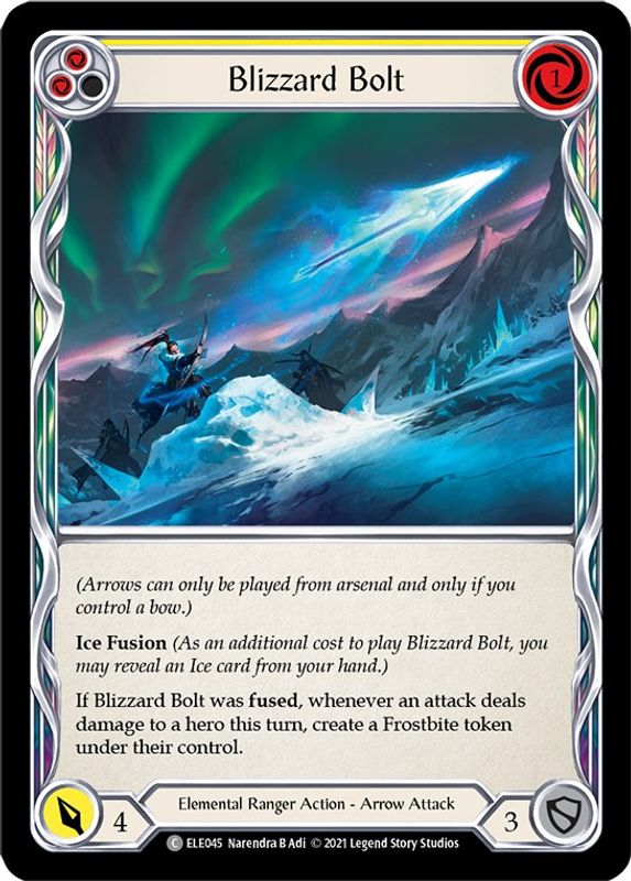 Blizzard Bolt (Yellow) - ELE045 - Common