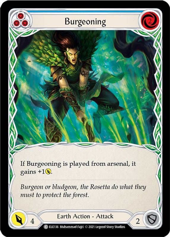 Burgeoning (Blue) - ELE136 - Common