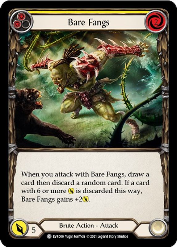 Bare Fangs (Yellow) - EVR009 - Common