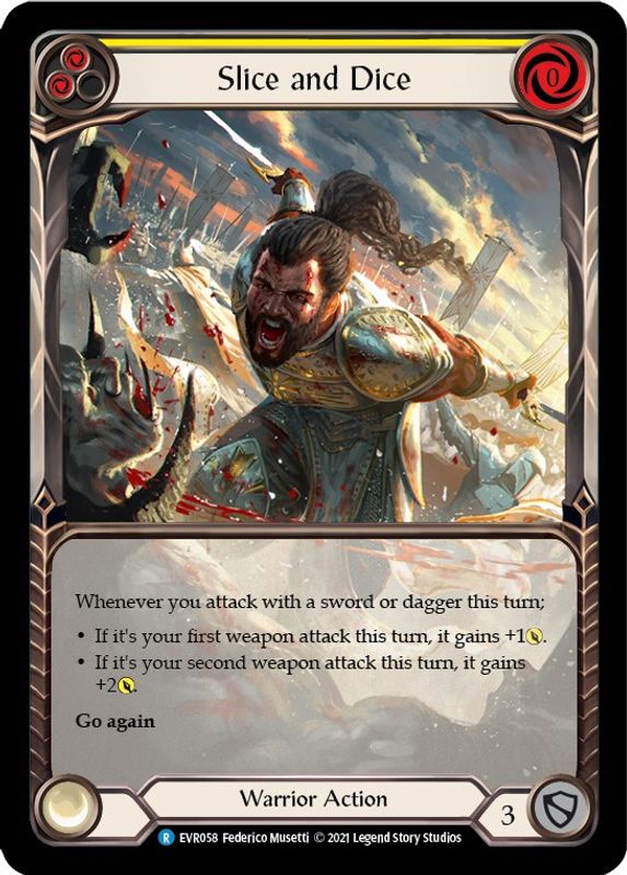 Slice and Dice (Yellow) (Extended Art) - EVR058 - Rare