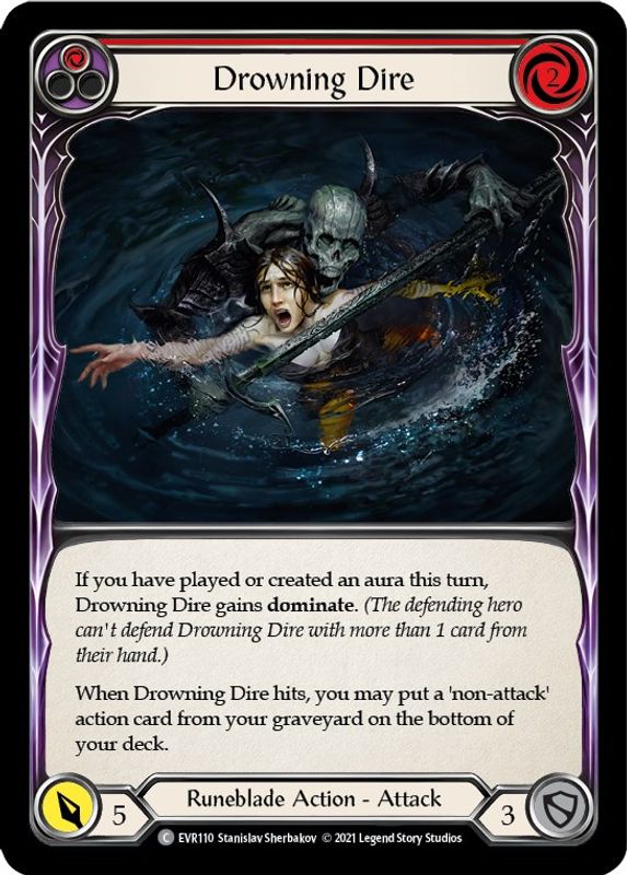 Drowning Dire (Red) - EVR110 - Common