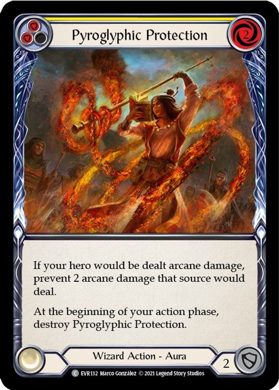 Pyroglyphic Protection (Yellow) - EVR132 - Common