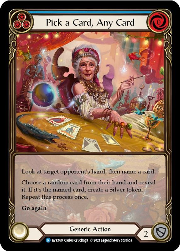 Pick a Card, Any Card (Blue) (Extended Art) - EVR169 - Rare