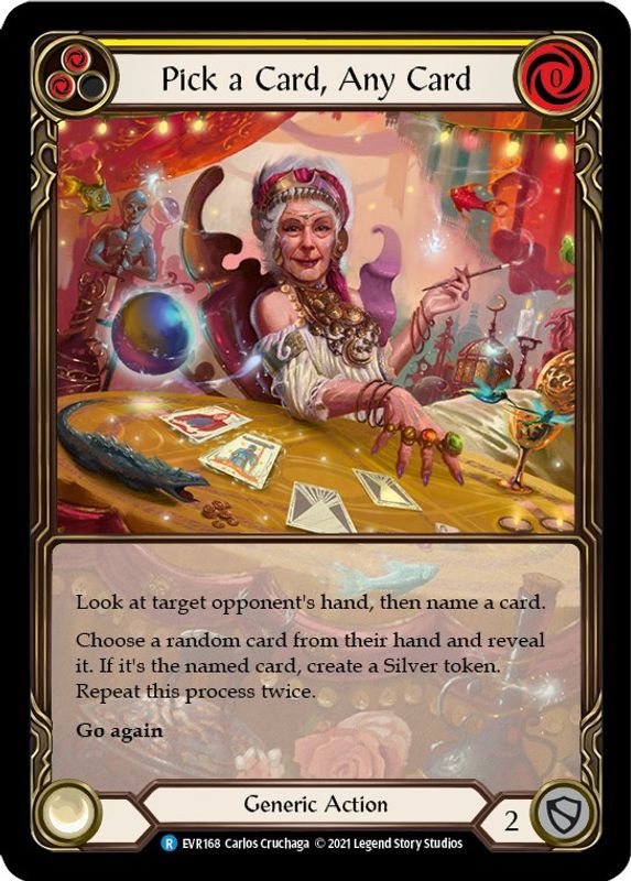 Pick a Card, Any Card (Yellow) (Extended Art) - EVR168 - Rare