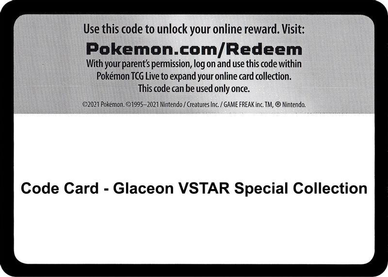 Code Card - Glaceon VSTAR Special Collection - Code Card