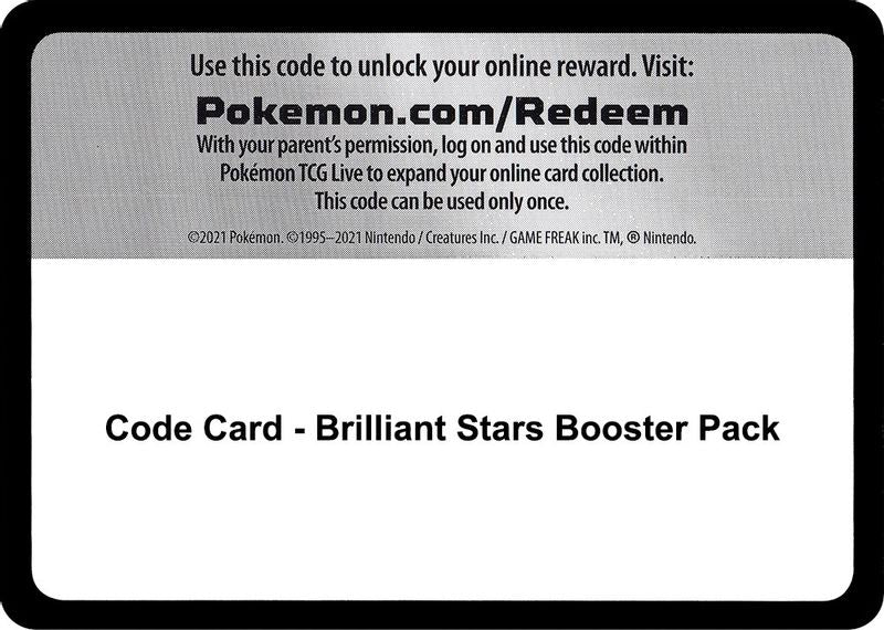 Code Card - Brilliant Stars Booster Pack - Code Card