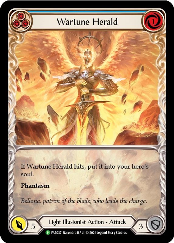 Wartune Herald (Blue) (Extended Art) - FAB037 - Promo