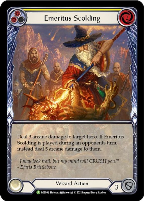 Emeritus Scolding (Yellow) (Extended Art) - LGS091 - Promo