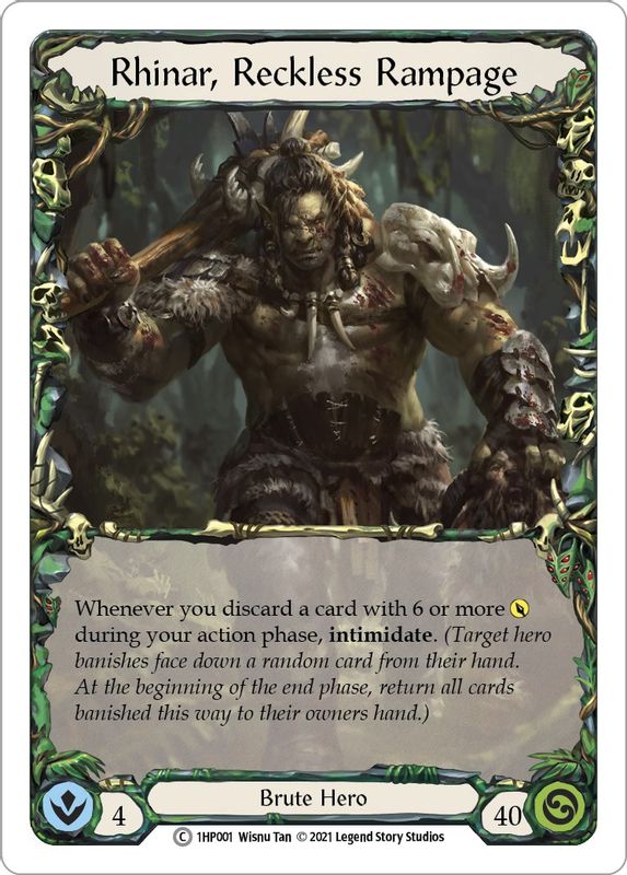 Rhinar, Reckless Rampage - 1HP001 - Common (Pre-Order)