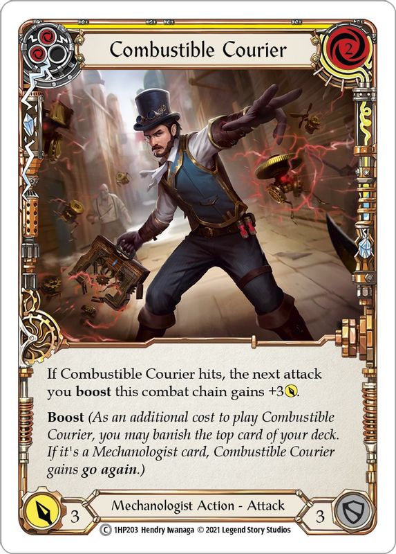 Combustible Courier (Yellow) - 1HP203 - Common