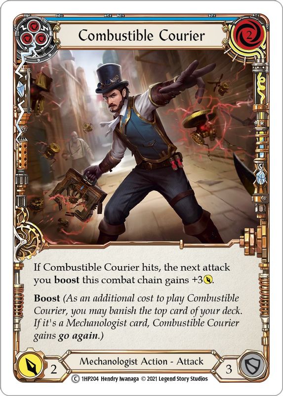 Combustible Courier (Blue) - 1HP204 - Common