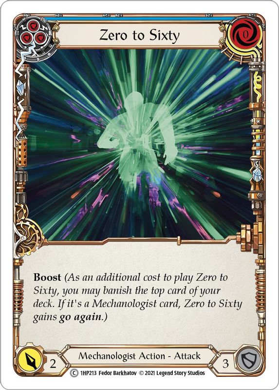 Zero to Sixty (Blue) - 1HP213 - Common