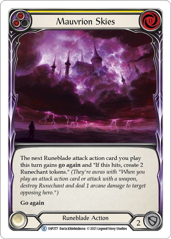 Mauvrion Skies (Yellow) - 1HP277 - Rare