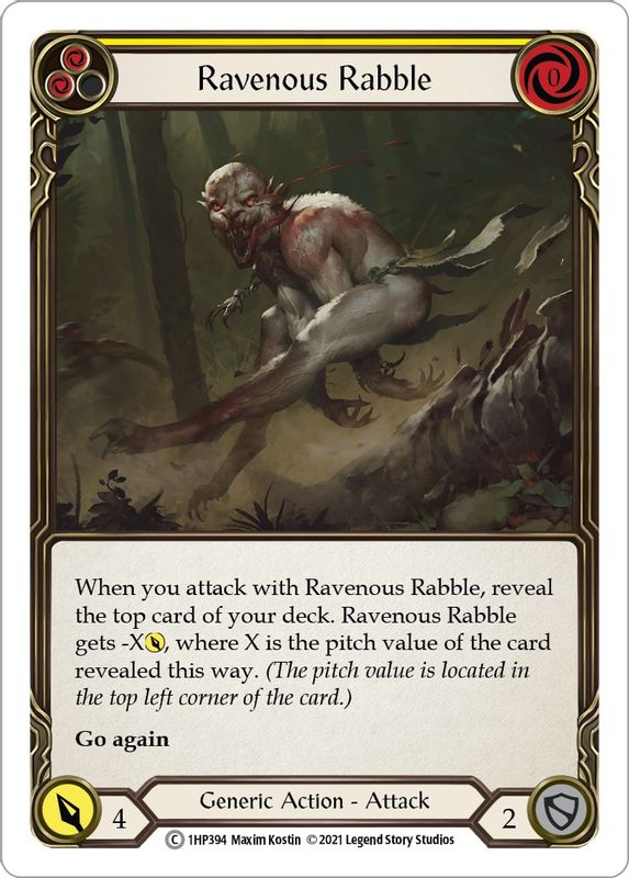 Ravenous Rabble (Yellow) - 1HP394 - Common