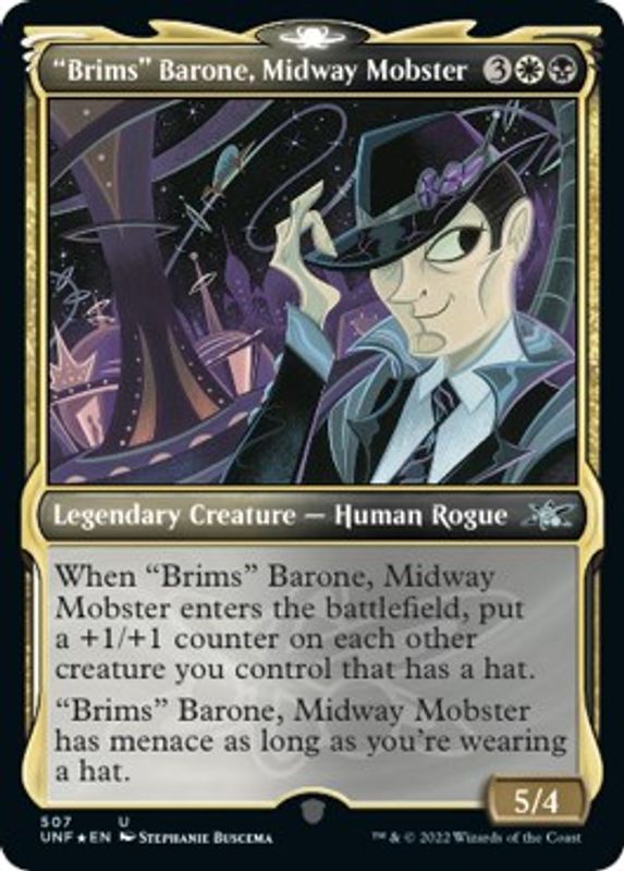 "Brims" Barone, Midway Mobster (Showcase) (Galaxy Foil) - 507 - Uncommon