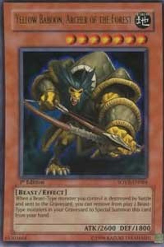 Yellow Baboon, Archer of the Forest - SOVR-EN084 - Ultra Rare