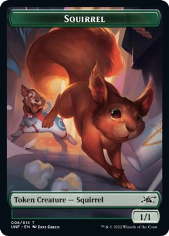 Squirrel // Treasure (012) Double-sided Token - Token