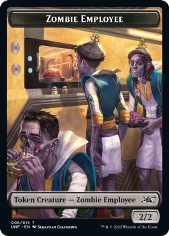 Zombie Employee // Food (010) Double-sided Token - Token