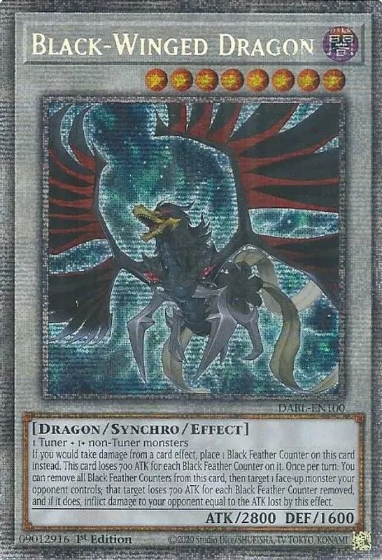 Black-Winged Dragon (Starlight Rare) - DABL-EN100 - Starlight Rare