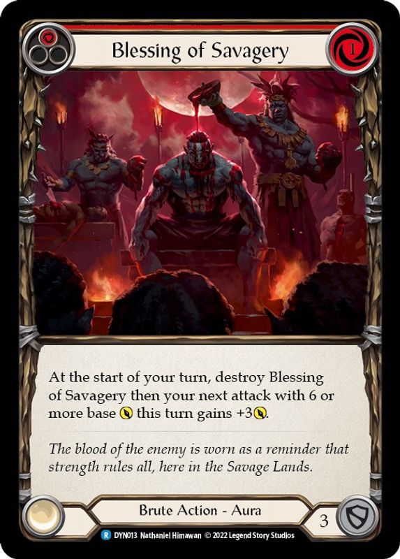 Blessing of Savagery (Red) - DYN013 - Rare