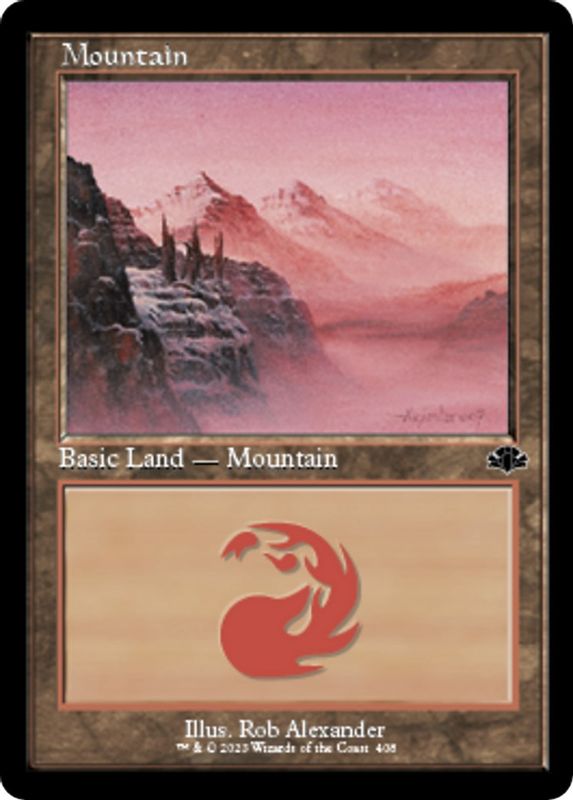 Mountain (408) (Retro Frame) - 408 - Land