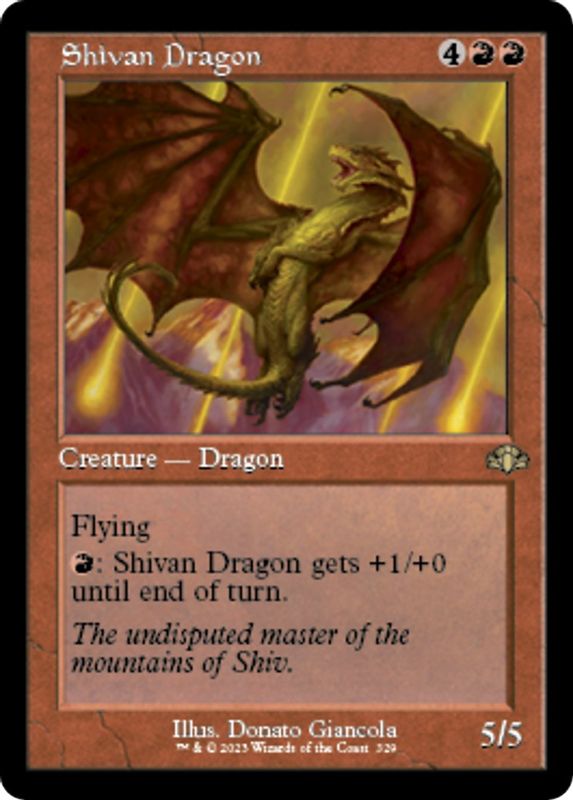 Shivan Dragon (Retro Frame) - 329 - Rare