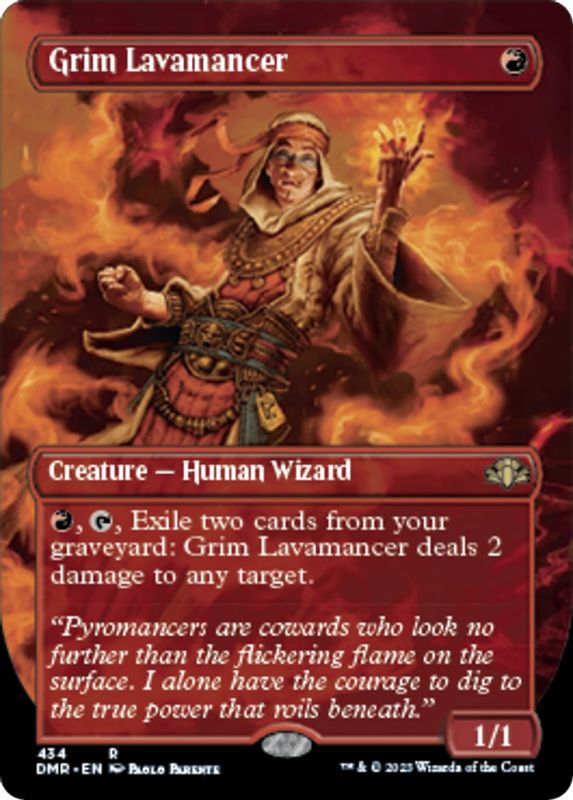 Grim Lavamancer (Borderless) - 434 - Rare