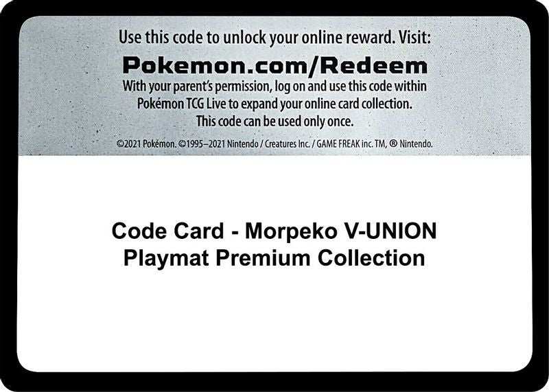 Code Card - Morpeko V-UNION Playmat Premium Collection - Code Card