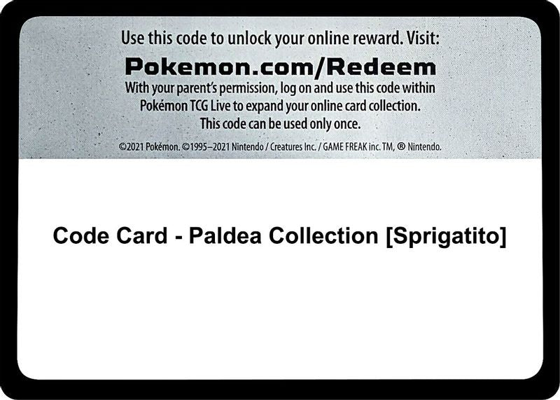 Code Card - Paldea Collection [Sprigatito] - Code Card