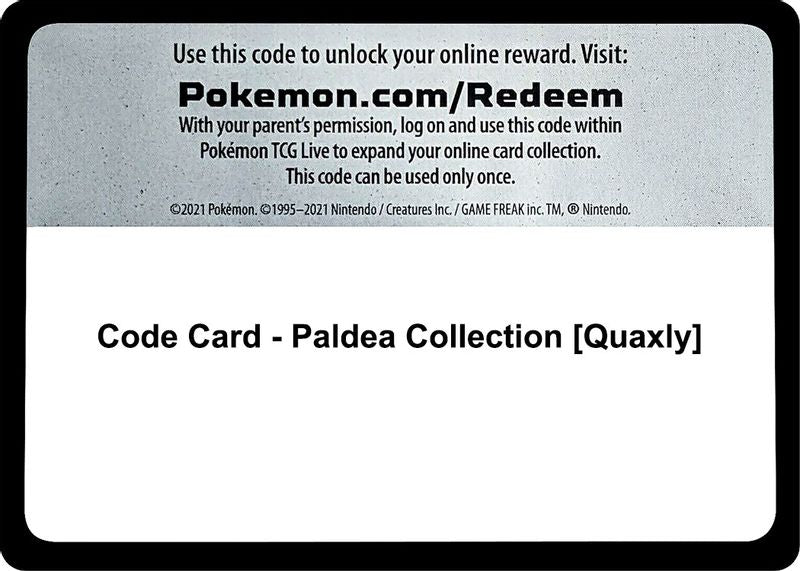 Code Card - Paldea Collection [Quaxly] - Code Card