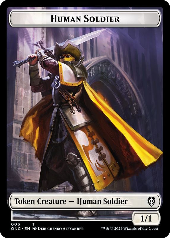 Human Soldier // Elephant Double-sided Token - Token