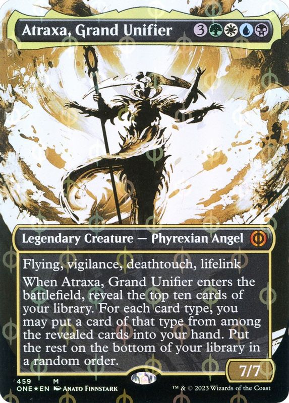 Atraxa, Grand Unifier (Showcase) (Step-and-Compleat Foil) - 459 - Mythic