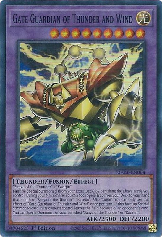 Gate Guardian of Thunder and Wind - MAZE-EN004 - Super Rare