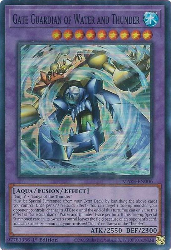 Gate Guardian of Water and Thunder - MAZE-EN006 - Super Rare