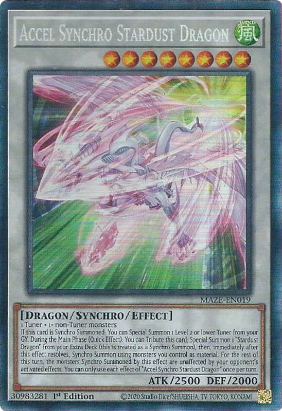 Accel Synchro Stardust Dragon (CR) - MAZE-EN019 - Collector's Rare