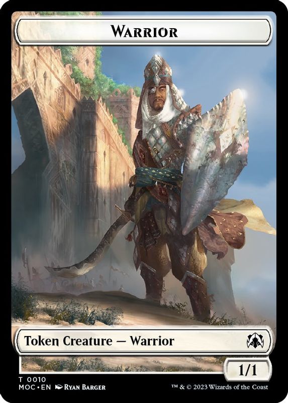 Warrior // Emblem - Elspeth, Sun's Champion Double-sided Token - 10 // 43 - Token