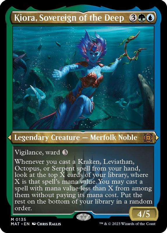 Kiora, Sovereign of the Deep (Foil Etched) - 135 - Mythic