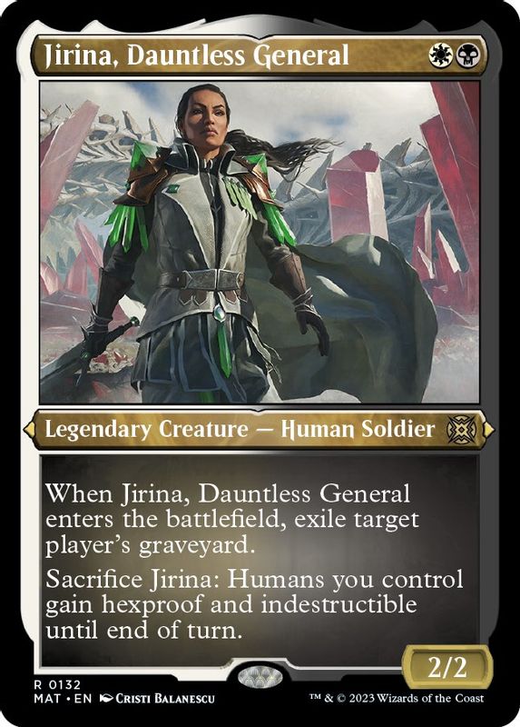 Jirina, Dauntless General (Foil Etched) - 132 - Rare