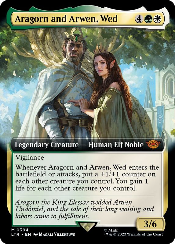 Aragorn and Arwen, Wed (Extended Art) - 394 - Mythic