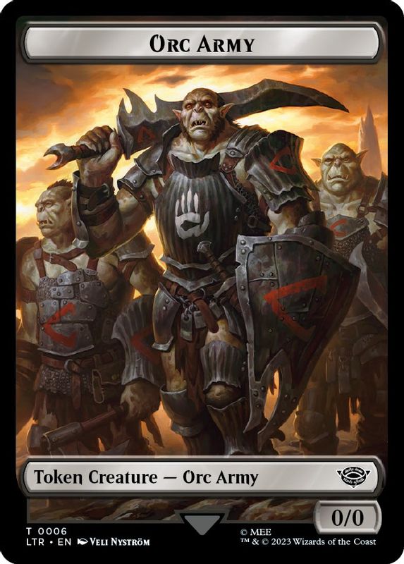 Orc Army (0006) // Food (0010) Double-Sided Token - 6 // 10 - Token