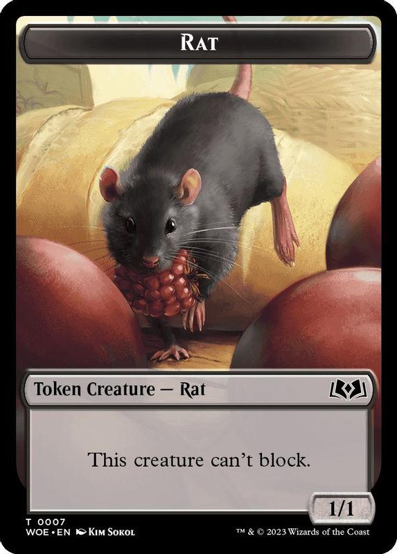 Rat // Food (0011) Double-Sided Token - 7 // 11 - Token