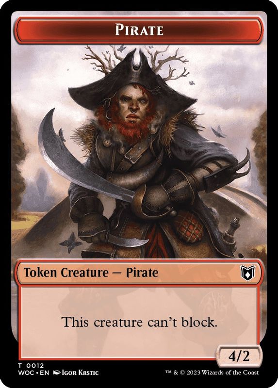 Pirate // Human Double-Sided Token - 12 // 2 - Token
