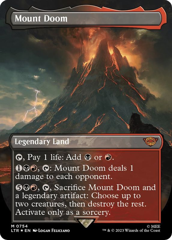 Mount Doom (Borderless) (Surge Foil) - 754 - Mythic