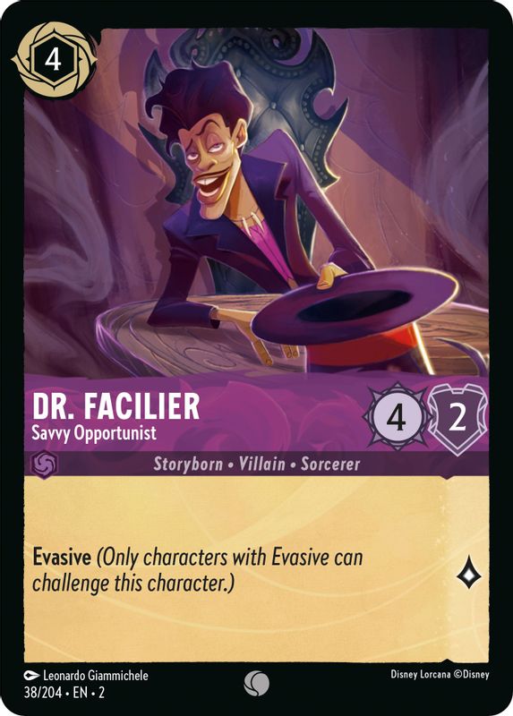 Dr. Facilier - Savvy Opportunist - 38/204 - Common