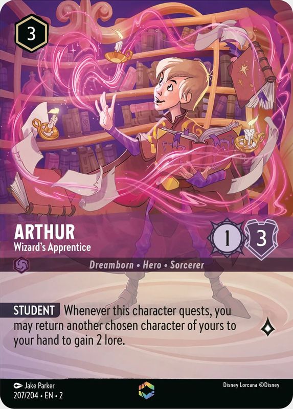 Arthur - Wizard's Apprentice (Alternate Art) - 207/204 - Enchanted