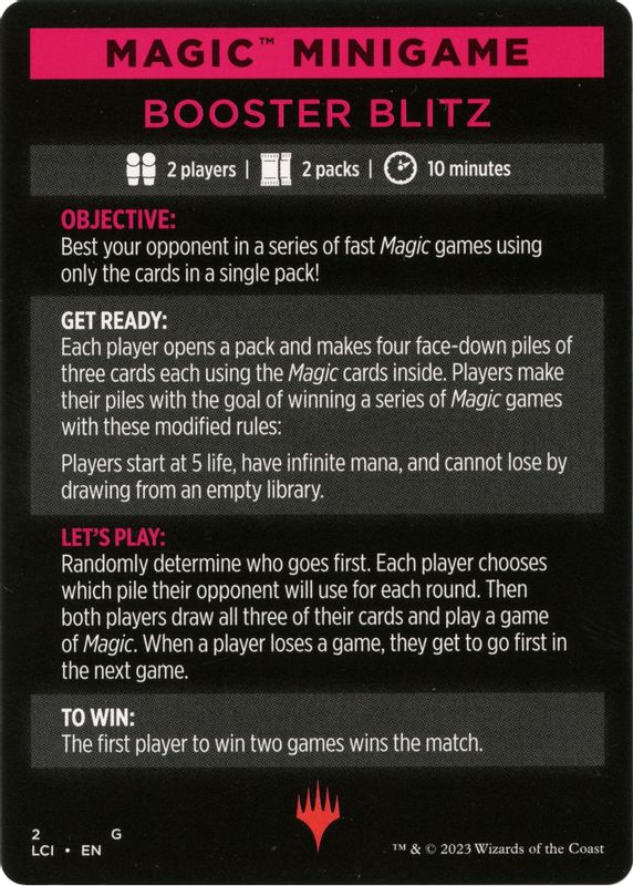 Magic Minigame: Booster Blitz - 2 - Special