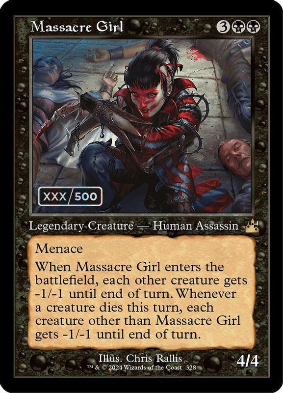 Massacre Girl (Retro Frame) (Serial Numbered) - 328 - Rare