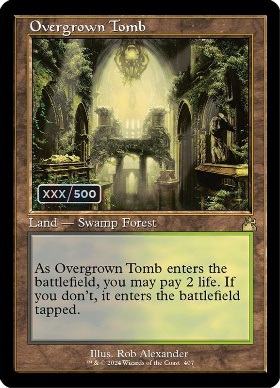 Overgrown Tomb (Retro Frame) (Serial Numbered) - 407 - Rare