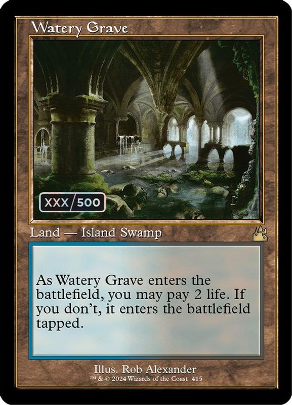 Watery Grave (Retro Frame) (Serial Numbered) - 415 - Rare